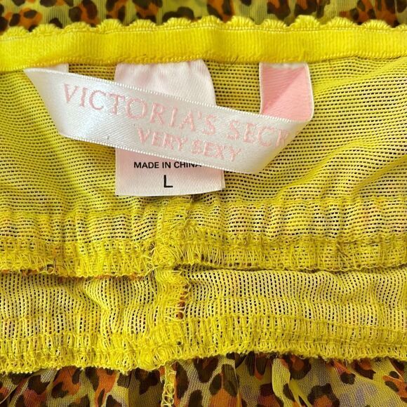 Victoria's Secret Very Sexy Cheetah Print Sheer‎ Babydoll, Size Large - Picture 4 of 4